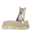 Primepets Cat Scratching Pads with Catnip - Corrugated Cardboard Cat Scratcher for Indoor Cats - Wave Shaped Reversible Board - Furniture Protector - Large - 1 pack - Buy Online on GoSupps.com