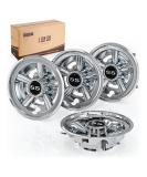 10L0L Golf Cart SS Wheel Covers Hub Caps for EZGO/Club Car/Yamaha - 8 Chrome Set of 4 - Snap-on Installation - Buy Online on GoSupps.com
