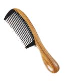 Onedor 100% Handmade Natural Green Sandalwood With Buffalo Horn Hair Combs - Anti-Static Sandalwood Scent Natural Hair Detangler Wooden Combs (Buffalo Horn Fine Tooth) - Buy Online on GoSupps.com