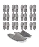 Juvale 12 Pairs Disposable House Slippers for Guests Bulk Pack for Hotel Spa Shoeless Home Gray (US Men Size 11 Women 12) - Buy Online on GoSupps.com