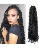 Ahrencan 24 Inch Butterfly Locs Crochet Hair 6 Packs Prelooped Distressed Faux Locs for Women - Long Black Synthetic Braid Hair Extension (1B) - Buy Online on GoSupps.com