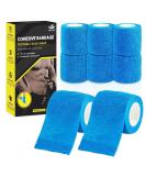 Anjocare self -adhesive bandage wrap (8pack) breathable self -adhesive bandage cohesive bandage wrap for first aid sports injuries wrist sprains protection Vet wrap for dogs (5cmx4.5m) blue - Buy Online on GoSupps.com