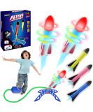 Fosuboo Toys Rocket - Outdoor Air Pressure Games for Kids | Fun Garden Gifts for Young Girls | 3 LED & 3 Foam Rockets - Buy Online on GoSupps.com
