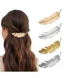 MELLIEX 4-Piece Vintage Leaf Feather Hair Clips - Elegant Hair Accessories for Weddings & Parties | Perfect Gift for Girls - Buy Online on GoSupps.com