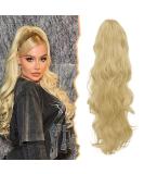 BARSDAR 20'' Long Wavy Blonde Ponytail Extension - Synthetic Hairpiece for Women - Ash Blonde Mix Bleach Blonde - Perfect for Daily Use, Parties, and Halloween - Clip in Ponytail Hair Extension (Pack of 1) - Buy Online on GoSupps.com