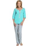 Be Mammy Nursing Pyjama Set - S Turquoise | Comfortable Women's Pajamas for Breastfeeding - Buy Online on GoSupps.com