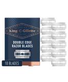 King C. Gillette Double Edge Safety Razor Blades 10 count, Stainless Steel Platinum Coated Blades - Buy Online on GoSupps.com