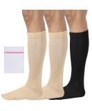 360 RELIEF - Flight Compression Socks Supports | Blood Circulation Travel Work 3XL 2Beige+1Black - Buy Online on GoSupps.com