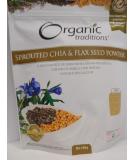 Organic Traditions Sprouted Chia & Flax Seed Powder 16 oz - Nutrient-Rich Superfood - Buy Online on GoSupps.com