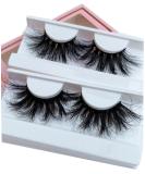 2Pair 28-30mm Long Mink Fur Handmade False Eyelashes - Fashion Fluffy Mink Lashes - Buy Online on GoSupps.com