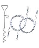 2 X 1.5m Dog Chains for Outside Tie Out Cable for Dogs REFLECTIVE Steel Spiral Heavy Duty Ground Spike Stake (40cm) Dog Tether Dog Camping Accessories Dog Stake (Cable & Stake 2 X 1.5m (Any Colour)) - Buy Online on GoSupps.com