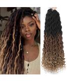 Karida 6 Packs 24 Curly Faux Locs Crochet Hair - Deep Wave Synthetic Braids (OM1B3027#) - Buy Online on GoSupps.com