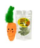 WufWuf MyMeow Krazy Carrot Refillable Cat Toy with 10 Natural Catnip Bags - Interactive Toy for Cats and Kittens - Buy Online on GoSupps.com