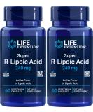 Buy Life Extension Super R-Lipoic Acid 240 mg - 60 Vegetarian Capsules (Pack of 2) | International Shipping Available - Buy Online on GoSupps.com