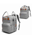 Rabjen Transformable Diaper Bag Backpack | Spacious for Twins | Travel Expandable | Gray - Buy Online on GoSupps.com