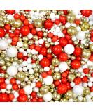 Luxury Red white metallic gold sprinkles valentines anniversary love wedding team football party decoration birthday edible pearls for cupcakes cakes cake topper balls Christmas SANTAS SLEIGH - Buy Online on GoSupps.com