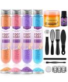 FOOT SOAK SALT - Himalayan Pink Salt with Lavender & Essential Oils | Herbal Sea Salts for Plantar Fasciitis Relief & Relaxation | Ideal Gifts for Foot Pain Relief - Buy Online on GoSupps.com