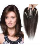 GULALUUK Hair Topper for Thinning Hair Women - Clip in Hair Piece 120 Density 3x4 Inch Swiss Base - Dark Brown 10inch - Buy Online on GoSupps.com