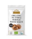 Ausha Organic Nutmeg Whole 50g with Mace | Great Taste Award 2023 Winner | Soil Association Certified | Lab Tested for Pesticides - Buy Online on GoSupps.com