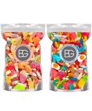 BG Pick & Mix Sweets - Sweeties Retro Candy Bundle Deal 2x Pouches - Fizzy & Non-Fizzy 800g - Buy Online on GoSupps.com