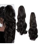 50cm Dark Brown Curly Claw Clip Ponytail Extensions | Wavy Hair Braid | Synthetic Hair for Women - Buy Online on GoSupps.com