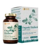 Organic Brahmi - 180 Capsules High Dose / 1000 mg Brahmi Bacopa Bonnieri per Daily Dose / Ayurveda Dietary Supplement / Vegan Certified & Sustainable in Glass - Buy Online on GoSupps.com