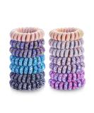 14 Pcs Women Ponytail Braid Hair Elastic Spiral Hair Ties - Multi-color Waterproof Coil Hair Accessories (Medium Size) - Buy Online on GoSupps.com
