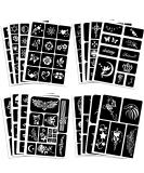 Qpout Tattoo Stencils Kit - 16 Sheets for Kids & Adults | Various Small & Big Designs - Skeleton, Spider, Owl, Flower, Butterfly, Tribal Totem | Ideal for Real Tattoos - Buy Online on GoSupps.com