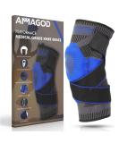 Medical Grade Knee Compression Sleeve - X-Large Support with Gel Pad & Stabilizers for Optimal Performance - Buy Online on GoSupps.com