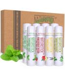 Naturistick 8-Pack Lip Balm Gift Set - Assorted Flavors - 100% Natural Ingredients - Made in USA - Best Beeswax Chapsticks for Dry Lips - Men, Women, Children - Variety 8 Count - Buy Online on GoSupps.com