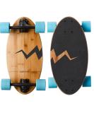Eggboards Mini Longboard - Ocean Blue Bamboo Cruiser Skateboard 19x9 - Lightweight & Smooth Ride for Adults and Kids - Buy Online on GoSupps.com