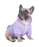 iChoue French Bulldog Frenchie Clothes Hoodies For Dogs Pug English Boston Terrier Bully Pitbull Corgi Sweatshirt Sweater Clothing - Light Purple/Medium Medium (Pack of 1) Light Purple - Buy Online on GoSupps.com