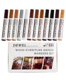 DEWEL Premium Furniture Touch Up Markers  12 Colors Wood Scratch Repair Markers Kit  Perfect Repair Tools for Stains  Wood Floors  Scratches  Tables  Bedposts - Buy Online on GoSupps.com