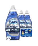 Dawn Platinum Dish Soap + Non-Scratch Sponges | Refreshing Rain Scent | 3x24oz + 2 Sponges | Packaging May Vary - Buy Online on GoSupps.com