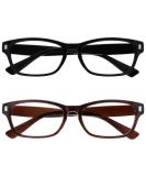 The Reading Glasses Company Black Brown Readers Value 2 Pack Mens Womens RR77-12 +3.00 +3.00 Magnification Black & Brown - Buy Online on GoSupps.com