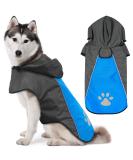 Waterproof Dog Raincoat Jacket for Small, Medium, Large Dogs - Blue & Grey Medium Size - Buy Online on GoSupps.com