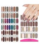 SILPECWEE Cheetah Print Nail Polish Stickers - 5 Sheets + Nail File | Manicure Kit - Buy Online on GoSupps.com