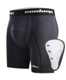COOLOMG Men's Groin Guard Jockstrap Compression Pants - Reusable XL Black Underwear with Cup for Martial Arts & Taekwondo - Buy Online on GoSupps.com