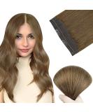 Easyouth Brown Wire Hair Extensions 12 Inch 70g 1-Wire #4 - Real Human Hair Fishing Line Invisible Extensions Medium Brown - Buy Online on GoSupps.com