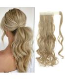 Tess Ponytail Extension 40cm - Ash Blonde Wavy Braid | 90g Long Hair Extensions for Perfect Horseplate Style - Buy Online on GoSupps.com