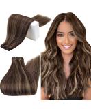 Runatur Real Hair Brown Highlights 30cm Extensions - Silky Sew in Tresses #2P8A 70g High Quality - Buy Online on GoSupps.com