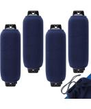 Affordura Navy Blue Fleece Boat Fender Covers 2 & 4 Packs - 8.5'' x 16'' & 10'' x 22'' Marine Bumper Covers for 6.5 or 8.5 Boat Fenders - Buy Online on GoSupps.com