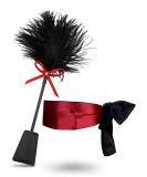 Feather Tickler & Blindfold Set | 15 Fluffy Tickler Toys | Satin Eye Mask for Sensual Play - Buy Online on GoSupps.com