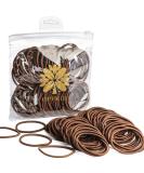 KANPRINCESS 100PCS Brown Hair Ties for Thick Hair - Elastic Ponytail Holders for Women - Hair Styling Accessories for Daily Use - Buy Online on GoSupps.com