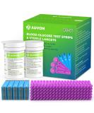AUVON Blood Glucose Test Strips & Lancets Kit - 100 Diabetic Test Strips & 30 Gauge Lancets for Pain-Free Blood Testing - Compatible with AUVON DS-W Glucose Meter - Buy Online on GoSupps.com