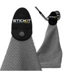 STICKIT Magnetic Golf Towel Gray - Premium Microfiber with Deep Waffle Pockets | Industrial Strength Magnet | Pack of 1 - Buy Online on GoSupps.com