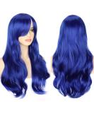Colorful Panda Long Curly Cosplay Wig, 28inch Royal Blue - Halloween Costume Party Synthetic Wig for Women - Buy Online on GoSupps.com