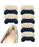 8 Pairs Anti-Slip Heel Pads for Loose Shoes | Heel Grips for Men & Women | Cushioned Inserts to Prevent Rubbing & Blisters - Black & Beige - Buy Online on GoSupps.com