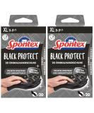 Spontex Black Protect XL - 20 Tear-Resistant Nitrile Gloves Latex-Free & Powder-Free for Durable Protection International Shipping Available - Buy Online on GoSupps.com