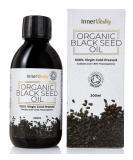 Organic Black Seed Oil Cold Pressed - 200ml High Strength 3X% - Certified Pure Virgin Oil in a Glass Bottle Rich in Omega 3 6 & 9 by Inner Vitality 200 ml (Pack of 1) - Buy Online on GoSupps.com